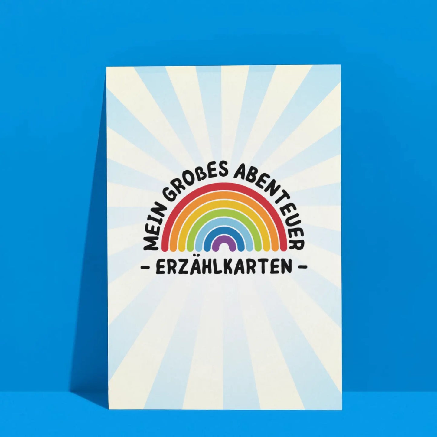 Rückseite einer Erzählkarte vom Kartenset "Mein großes Abenteuer" für Kinder ab 4 Jahren, 32 Karten mit spannenden Fragen zum Geschichten erfinden für mehr Kreativität und Fantasie von Zwergenstark