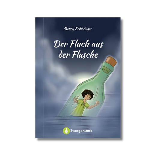 Frontcover vom Kinderbuch "Der Fluch aus der Flasche", ein Kinderroman ab 8 Jahren von Mandy Schlesinger über Seefahrer, Zauberer und einen Fluch
