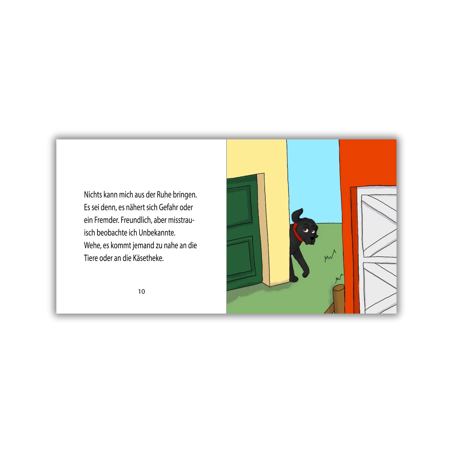 Seiten 10 und 11 vom Kinderbuch "Bruno und der Käsedieb", ein Bilderbuch ab 4 Jahren über Abenteuer, Freundschaft und Ehrlichkeit von Ingo Ebert und Zwergenstark