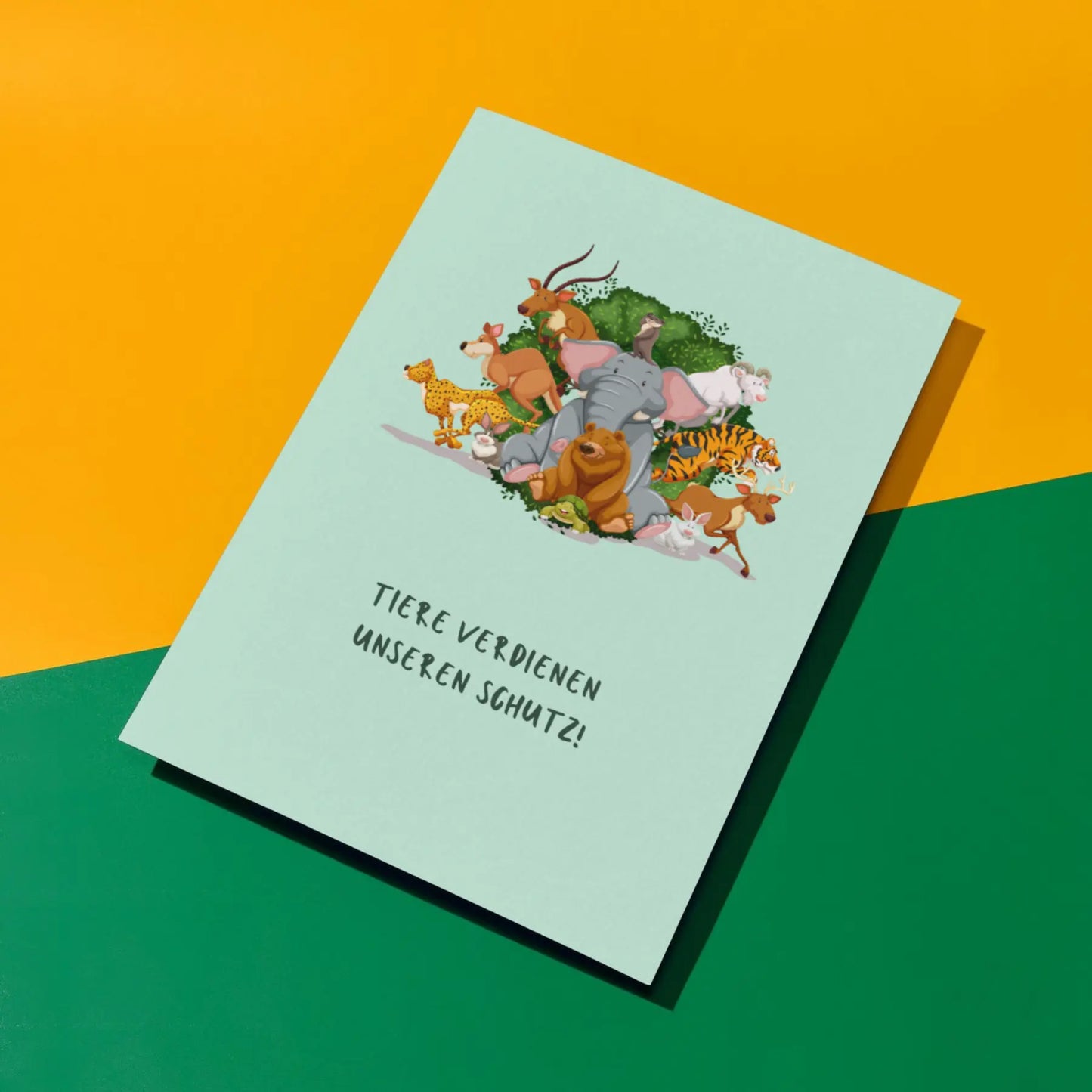 Bild der Rückseite einer Lauschkarte aus der dem Lauschkarten-Set: "Welt der Tiere Lauschkarten"