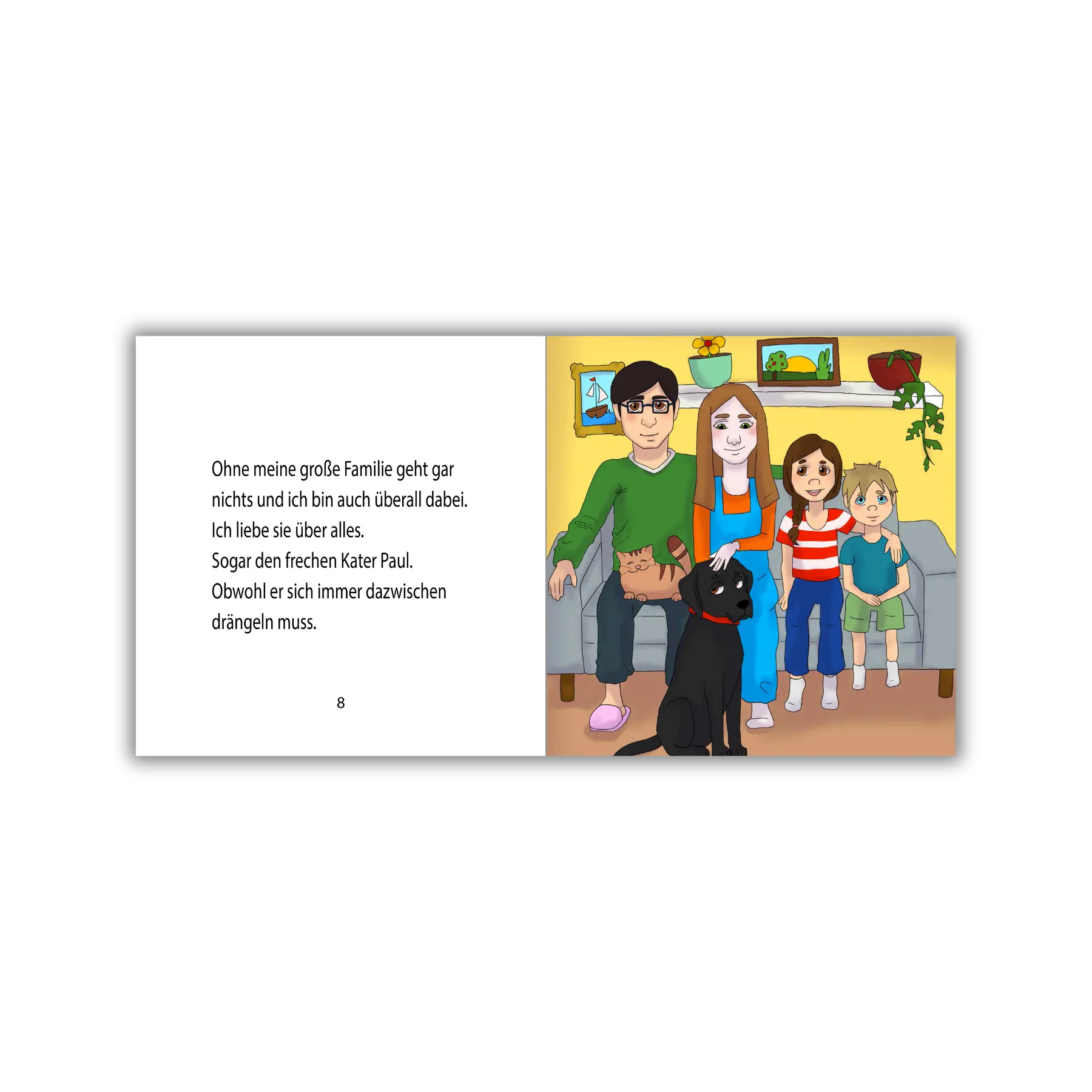 Seiten 8 und 9 vom Kinderbuch "Bruno und der Käsedieb", ein Bilderbuch ab 4 Jahren über Abenteuer, Freundschaft und Ehrlichkeit von Ingo Ebert und Zwergenstark